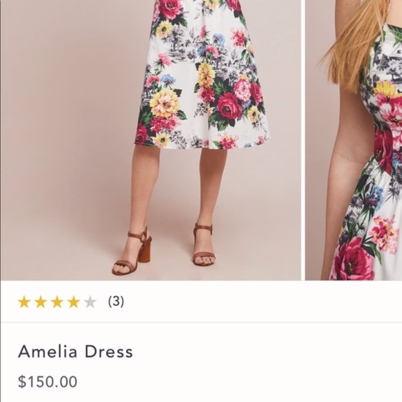 Anthropologie Floral Midi Amelia Dress - Picture 4 of 8
